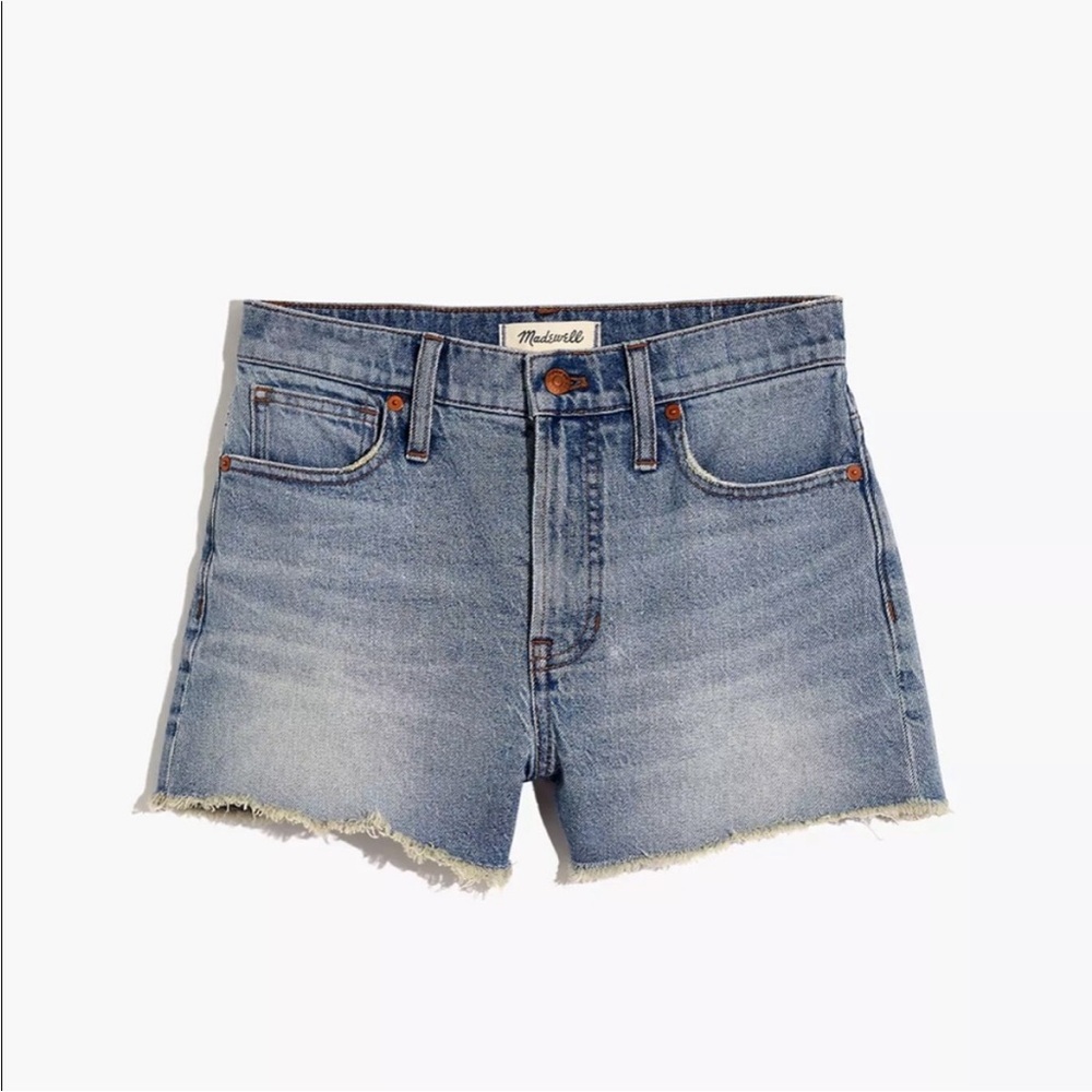 Madewell The Perfect Jean Short denim short with raw hem
